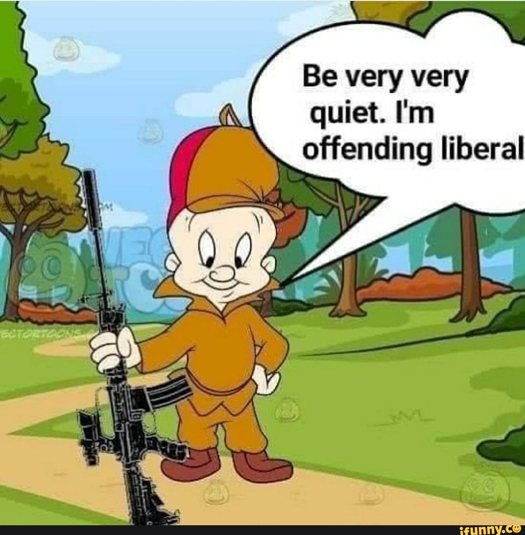 Be very very
quiet. I'm
offending liberal