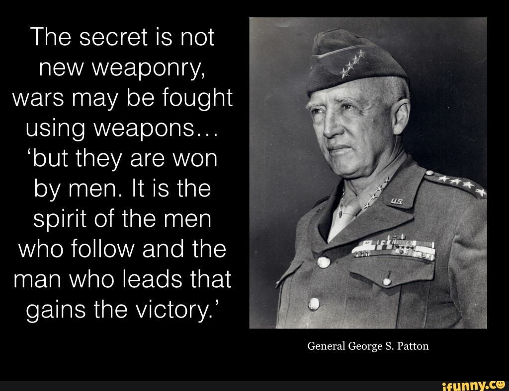 The secret is not new weaponry, wars may be fought using weapons ...