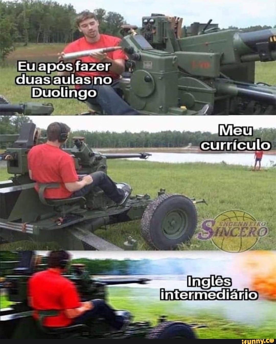 Eu apos fazer duas aulas no
Duolingo
curr culo
cam eesmingles intermediario