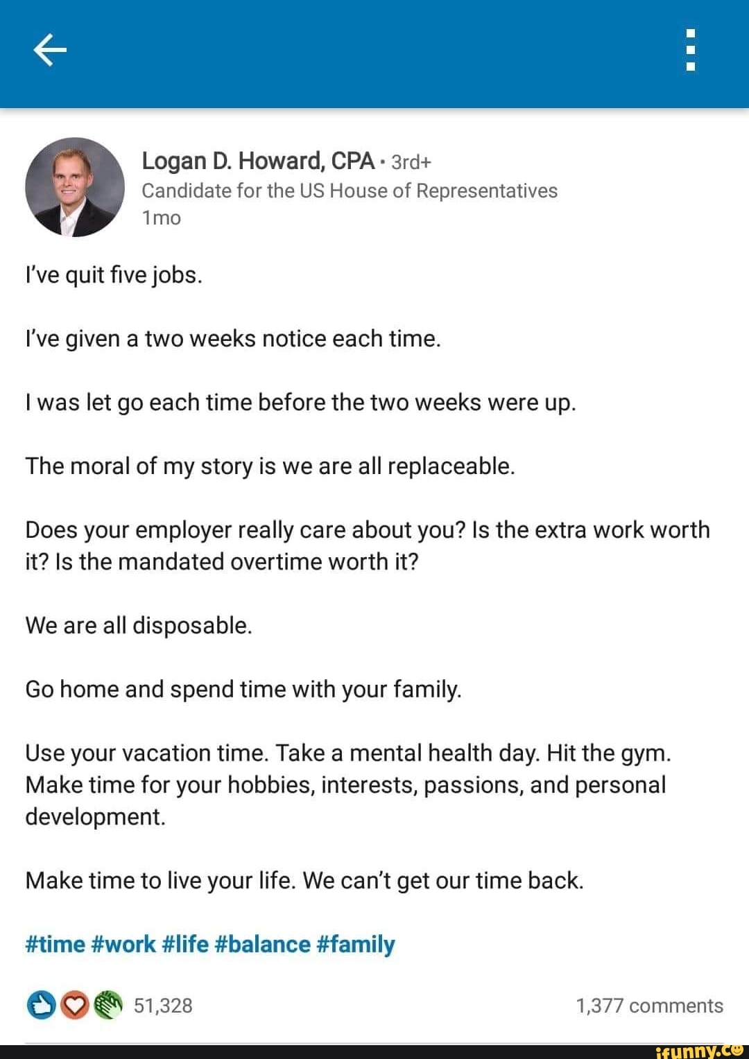 Logan D. Howard, CPA ard+ Candidate for the US House of