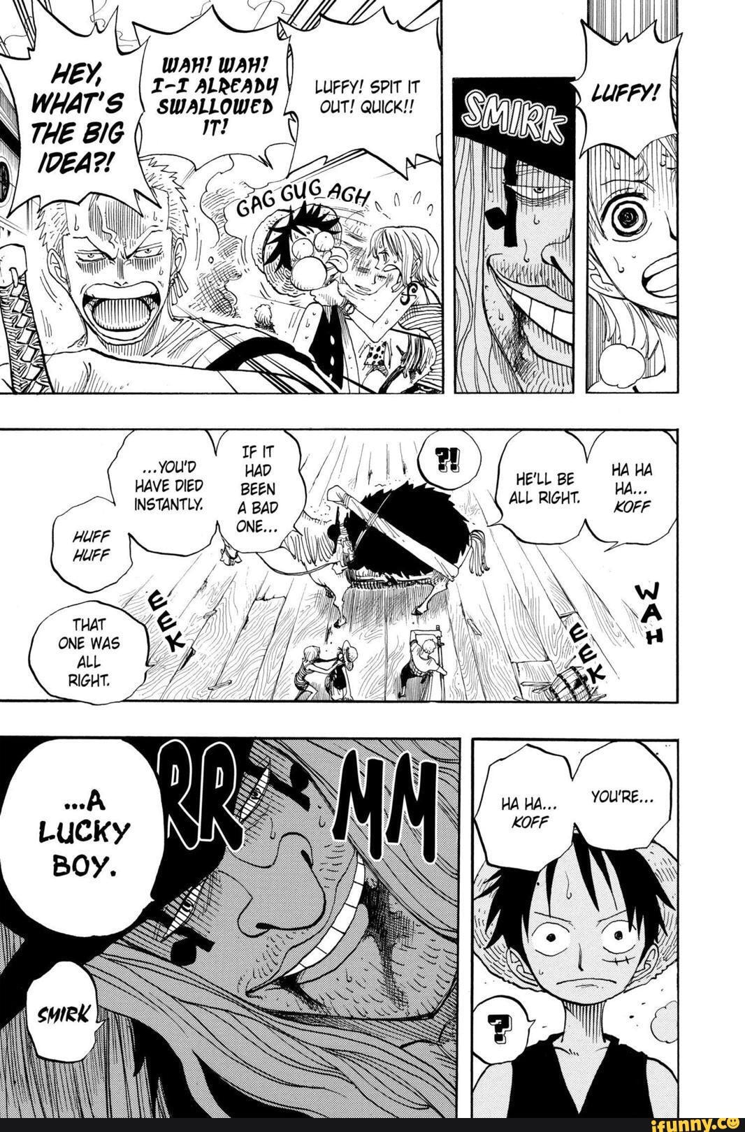 #onepiece #luffy - HEY WAH! WAH! I LUFFY! SPIT IT \ WHAT'S \ swaLLowen ...