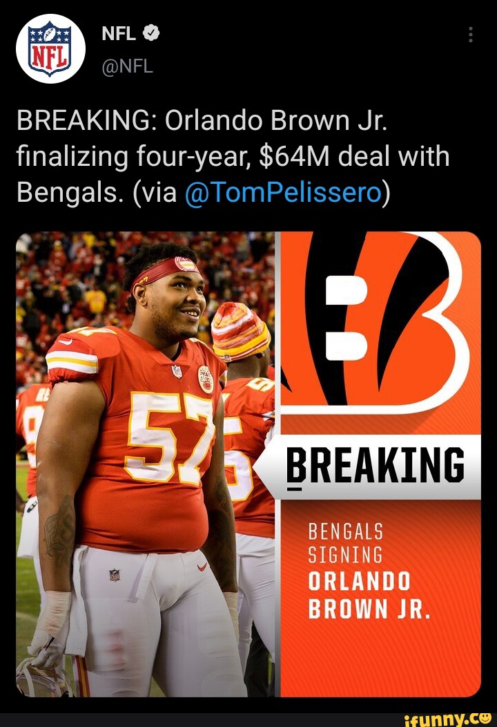 Orlando Brown Jr. signs 4-year deal with Cincinnati Bengals