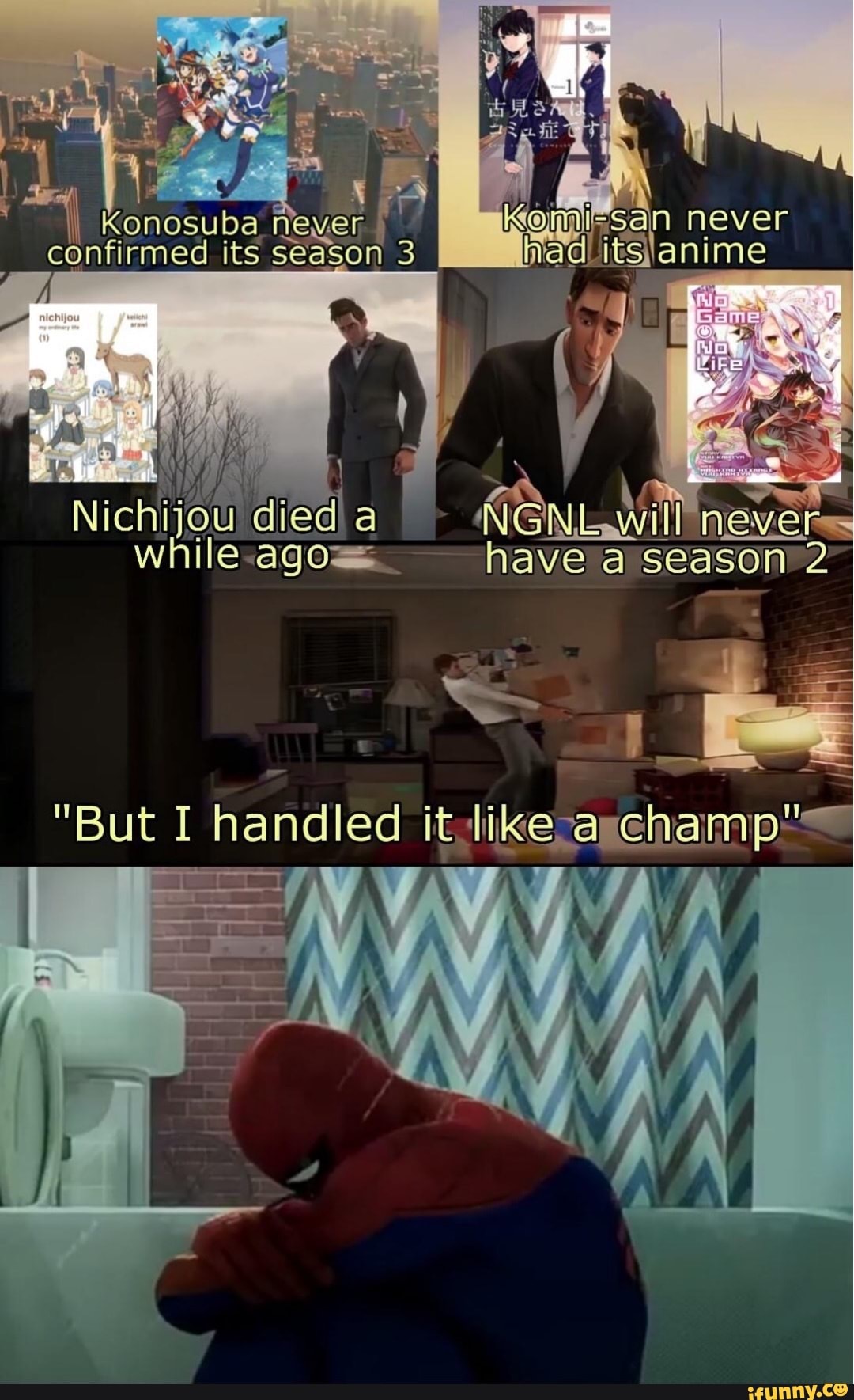 Kenosuba Rever confirmed its season 3
Nichijou died while
San never
"But I handled it