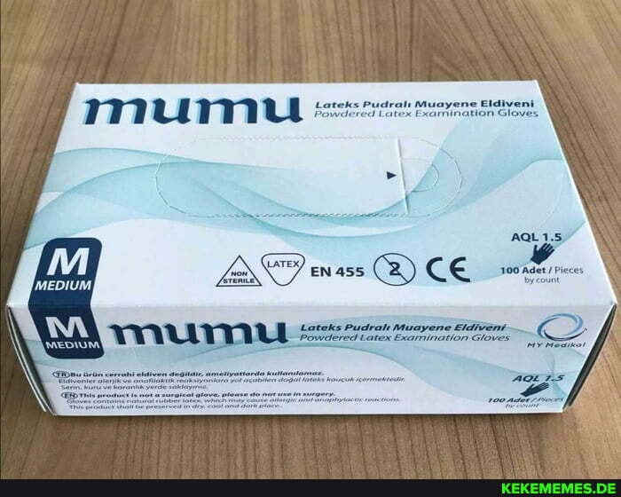 Powdered Latex Muayene Eldivent Examination
Powdered Latex Examination Gloves
cE