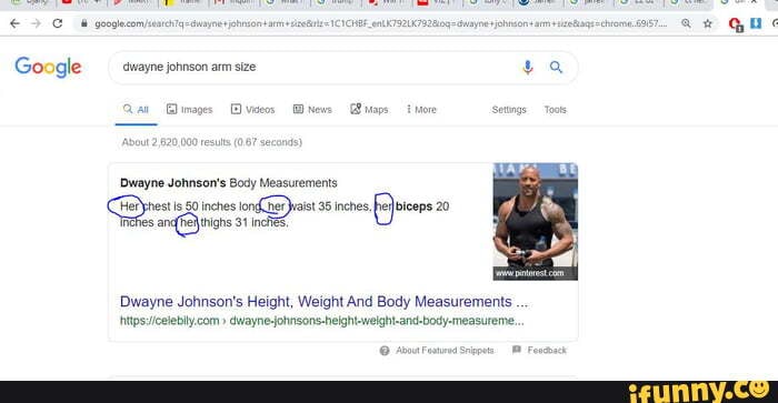 Dwayne Johnson s Height Weight And Body Measurements IFunny