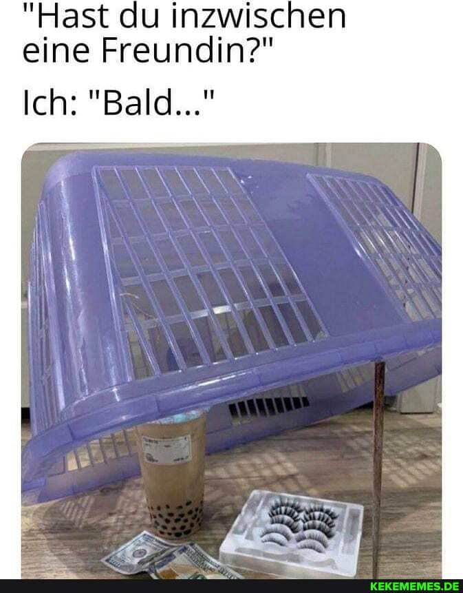 "Hast du inzwischen eine Freundin?"
Ich: "Bald...