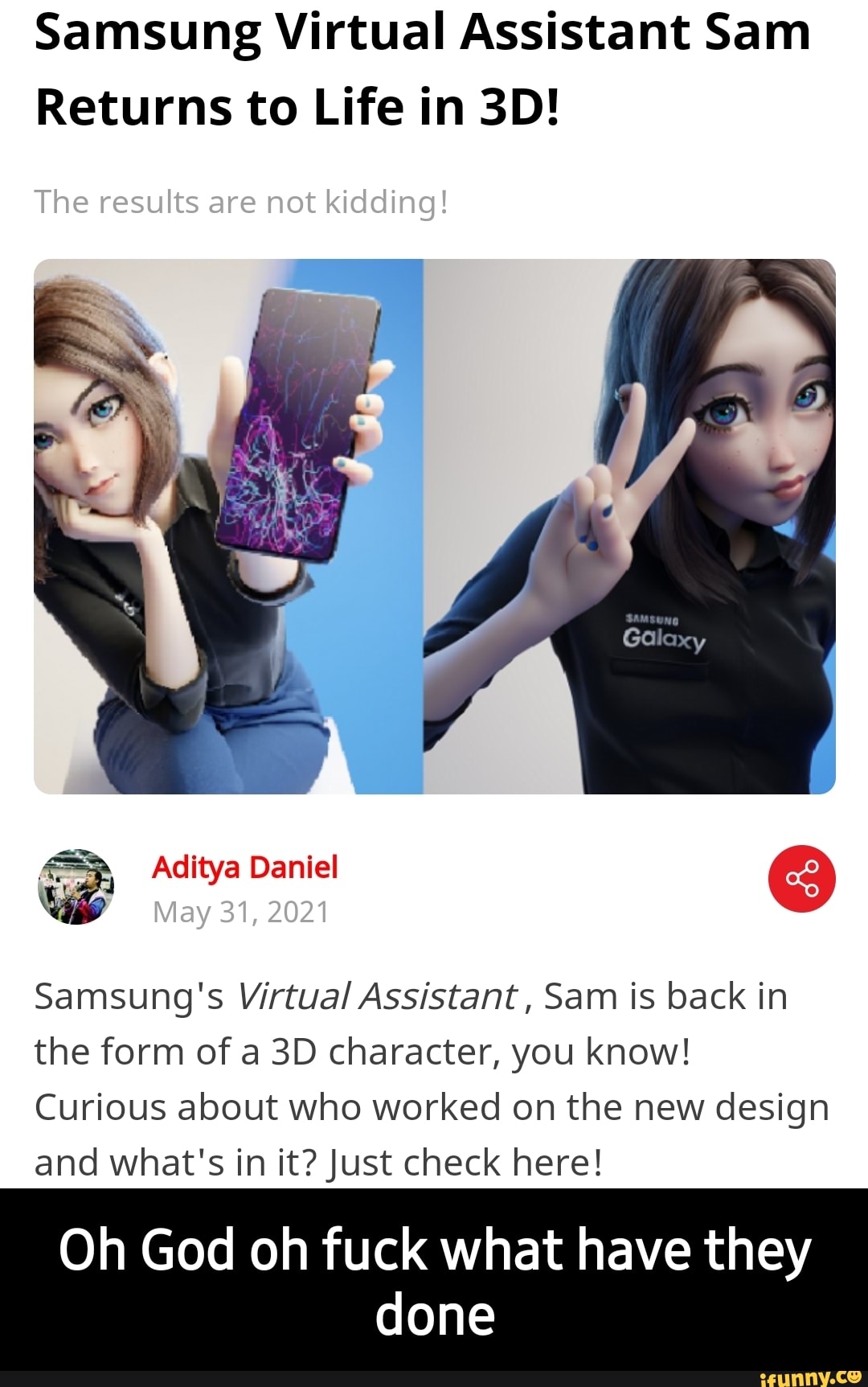 Samsung Sam virtual assistant Tiktok edit, Samsung Sam