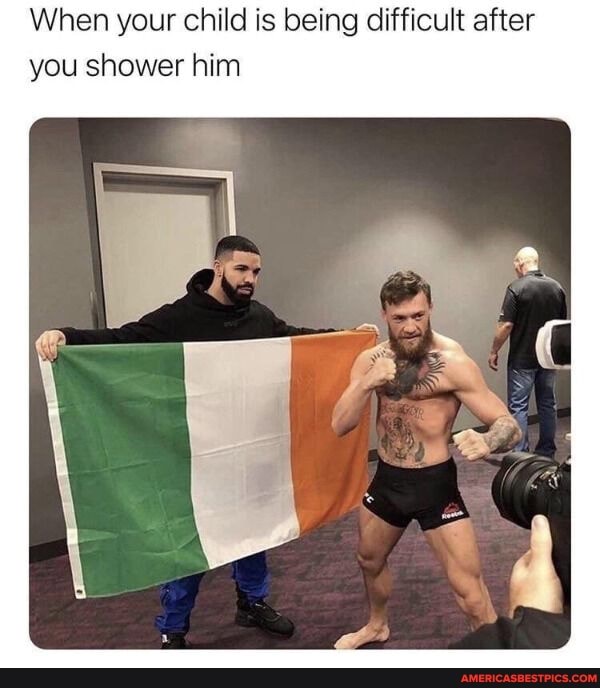 When your child is being difficult after you shower him