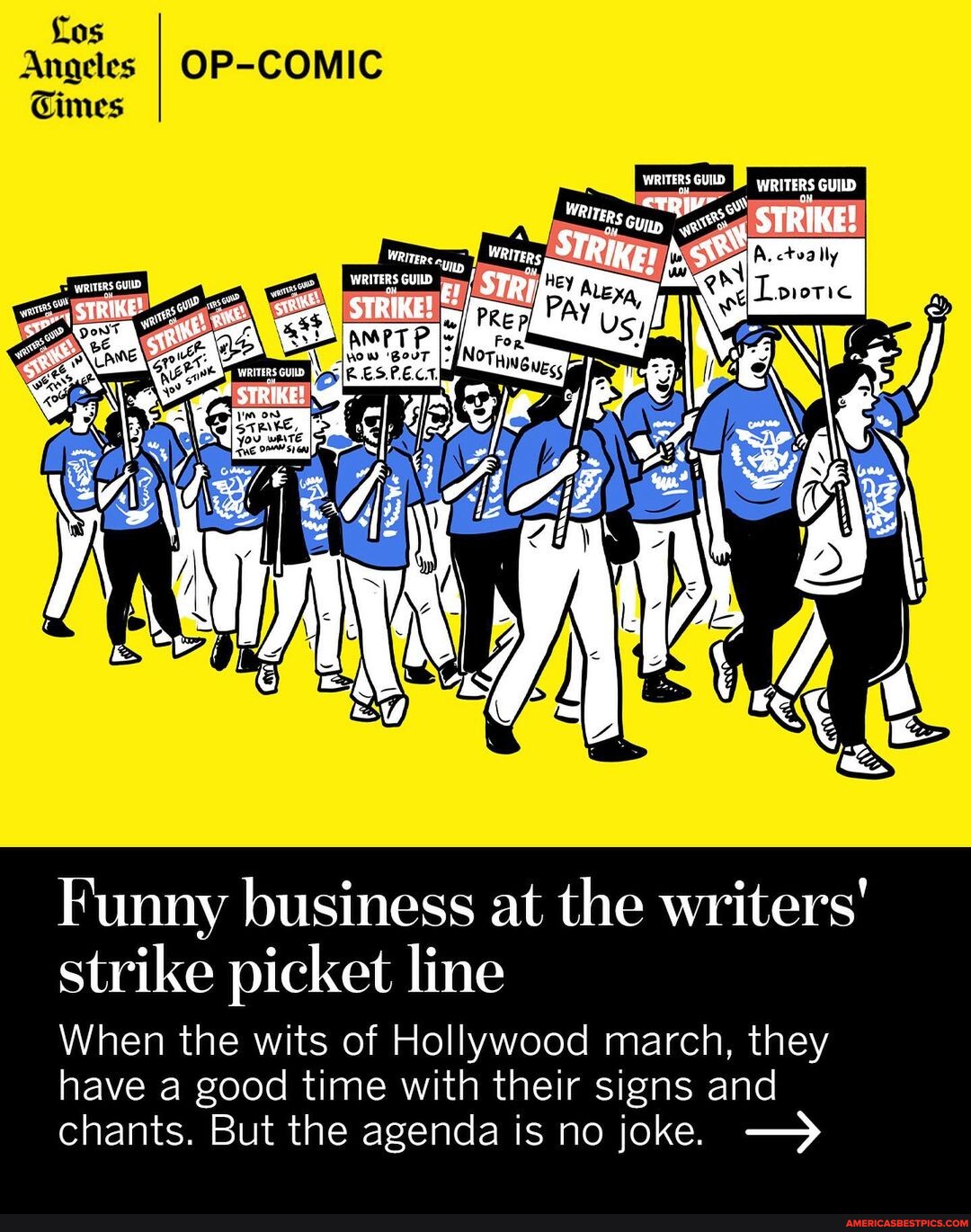 Cartoonist ivan_ehlers takes you down to the WGA picket lines and shows how the writers’ strike