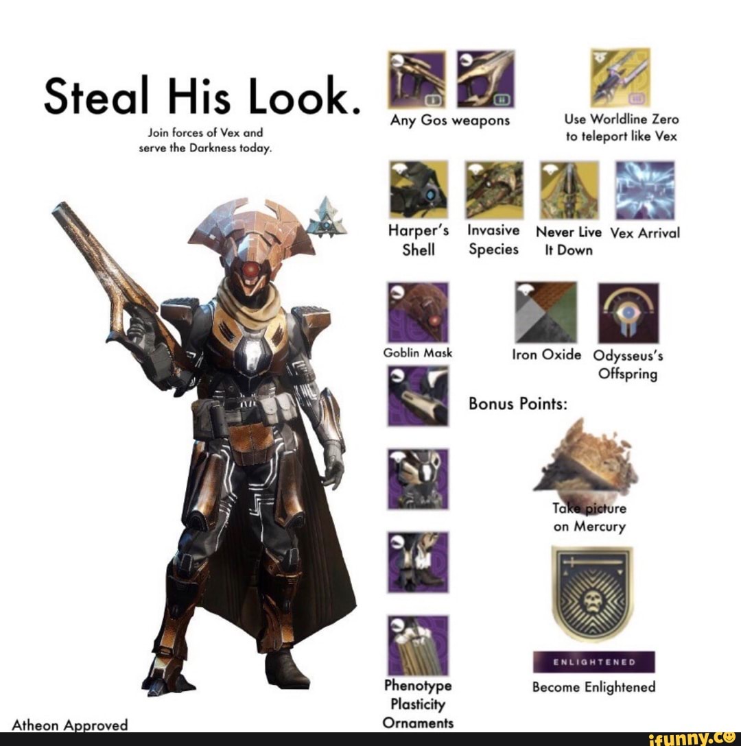 Steal His Look Any Gos Weapons Use Worldline Zero Join Forces Of Vex And y Weapons