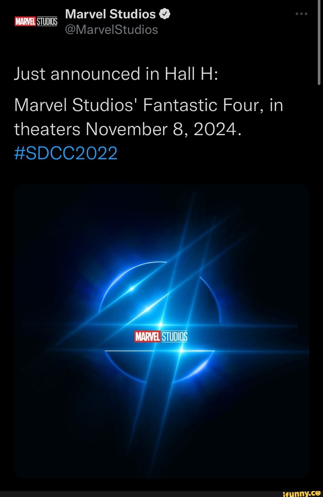 Marvel Studios Just announced in Hall H Marvel Studios' Fantastic Four
