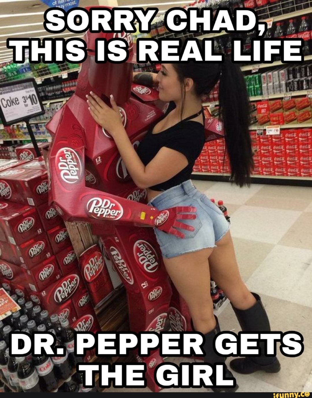 "DR. "PEPPER GETS
wy? THE GIRL,