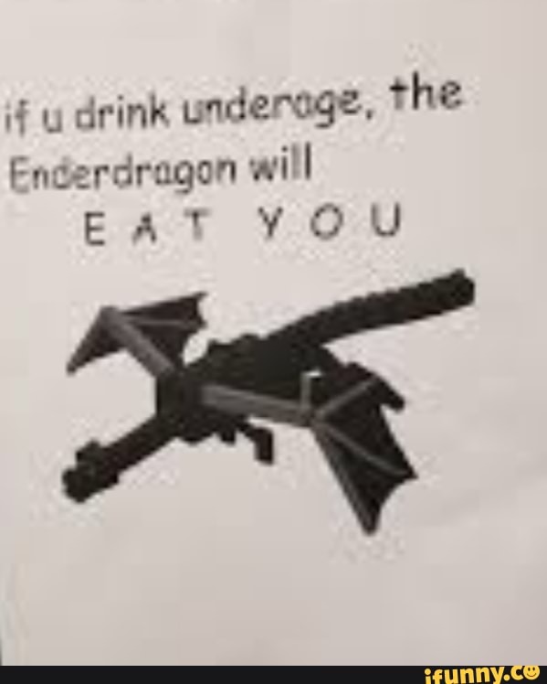 drink underage, the
Enderdragon will
EAT YOU