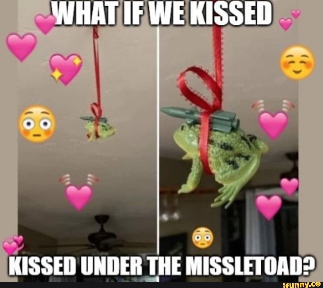 what-if-we-kissed-kissed-under-the-missletoad-ifunny