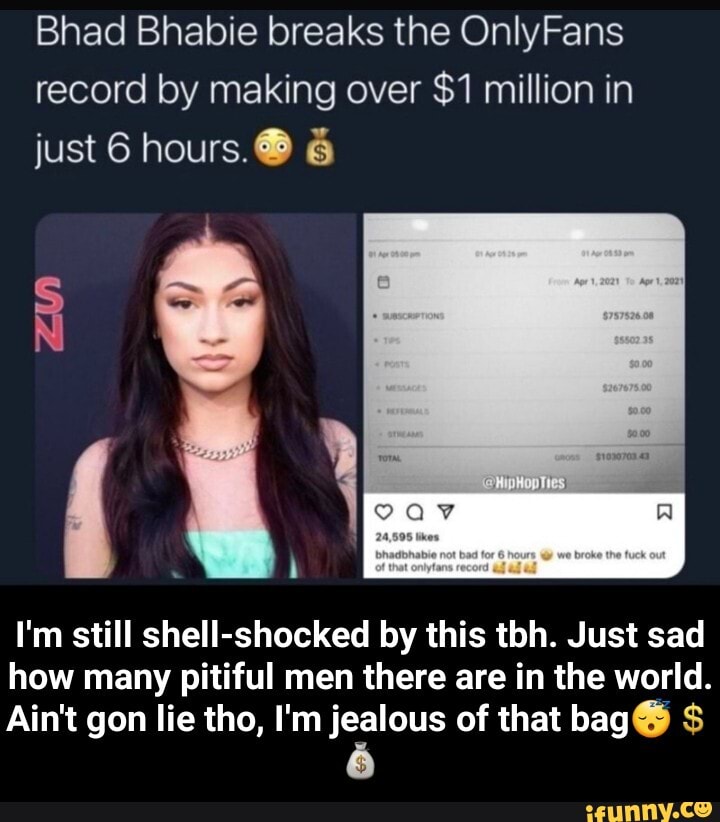 Bhad Bhabie breaks the OnlyFans record by making over 1 million in