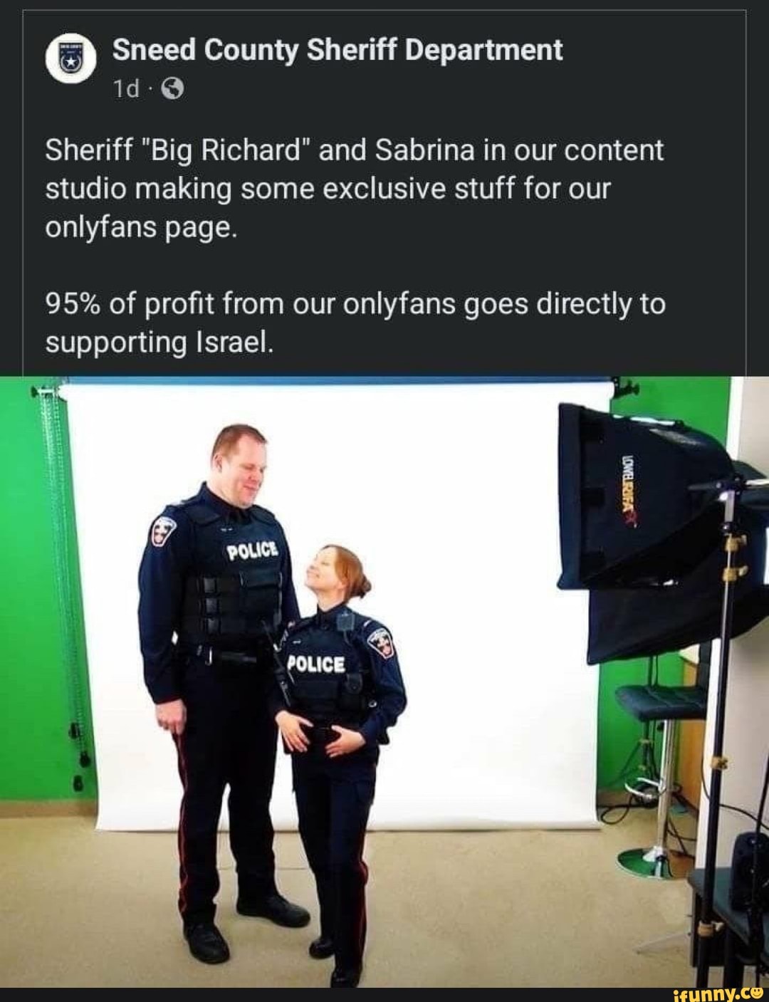 Sneed County Sheriff Department Sheriff "Big Richard" and Sabrina in