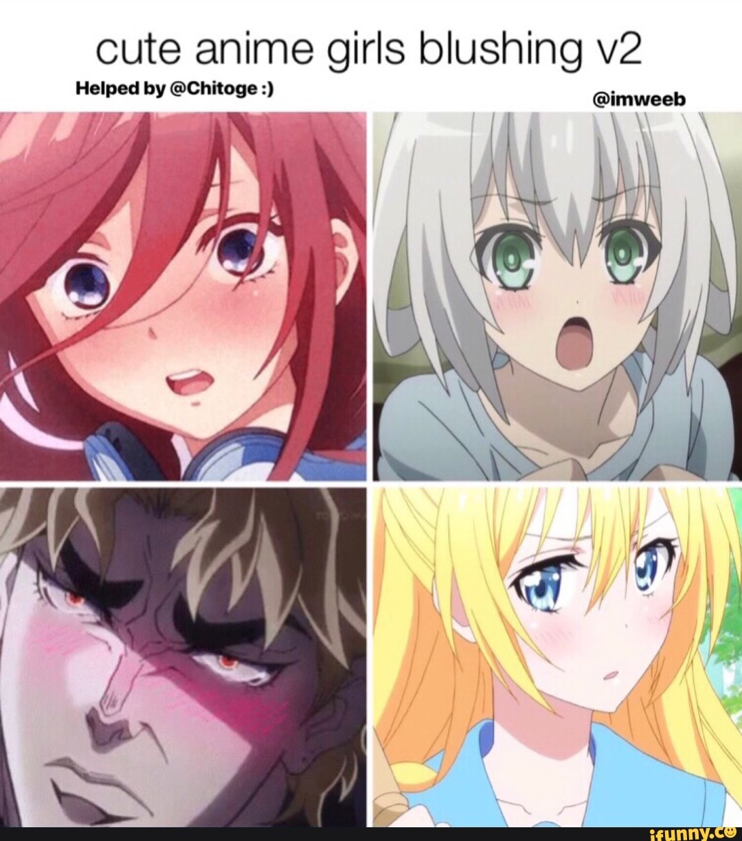 Blushing Anime Girl Face