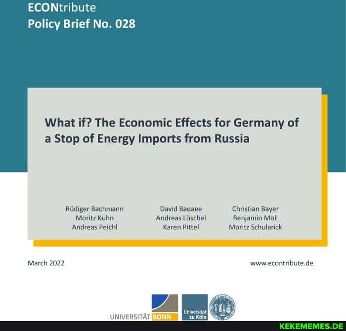 ECONtribute Policy Brief No. 028 What if? The Economic Effects for Germany of a 