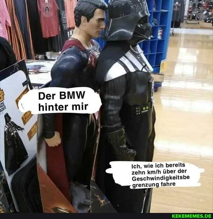 Der BMW
hinter mir
Ich, wie ich bereits zehn kmih über der
Geschwindigkeitsbe grenzung fahre
