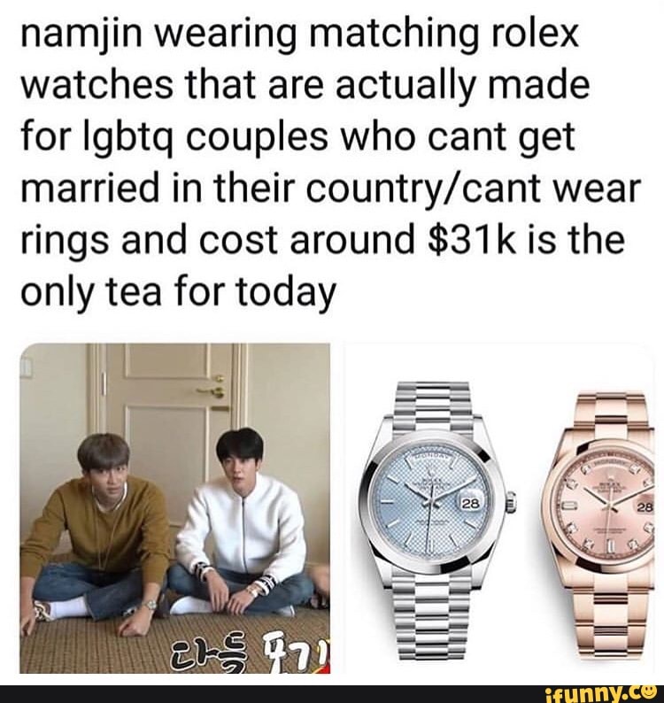 rolex lgbt couple watches
