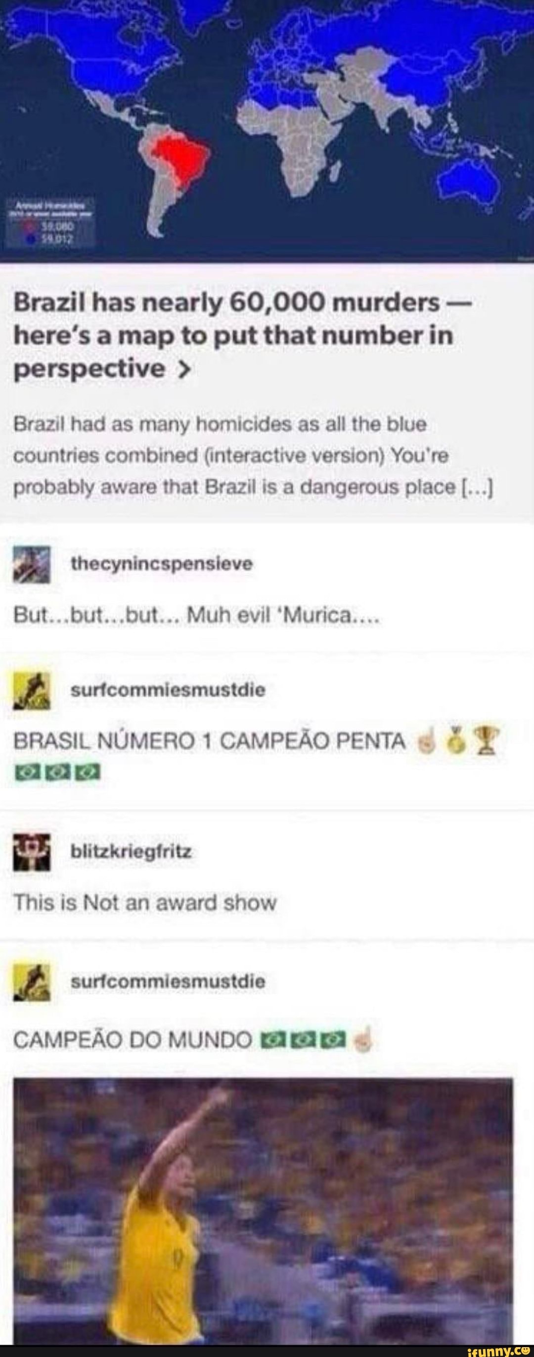 Brazil has nearly 60,000 murders here's a map to put that number in