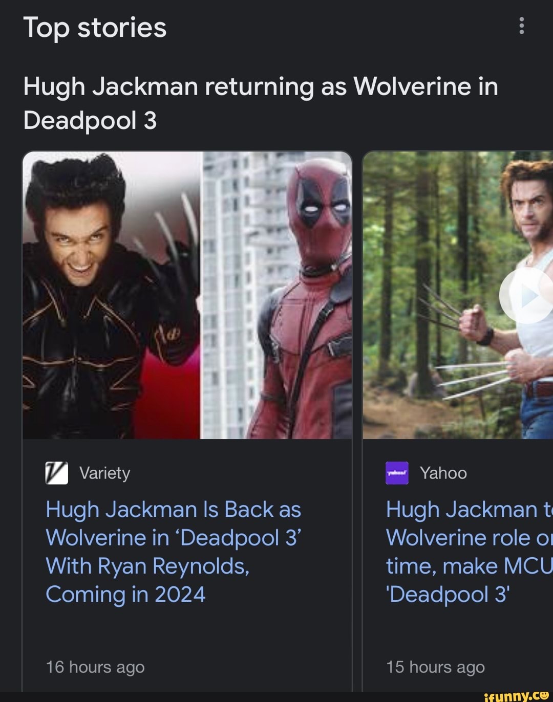 Top stories Hugh Jackman returning as Wolverine in Deadpool 3 I I ...