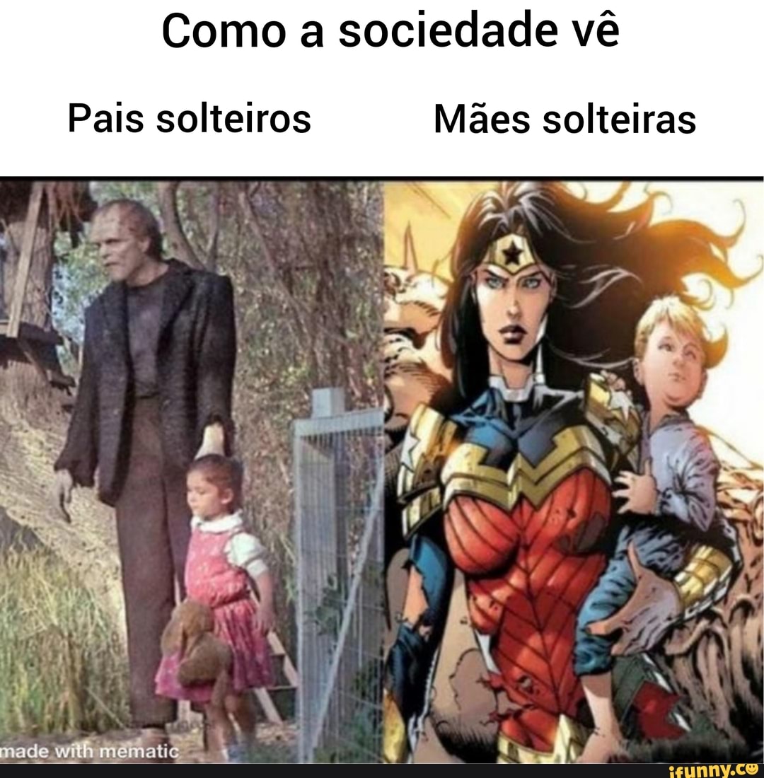 Como a sociedade vê
Pais solteiros Mães solteiras
made th mémati