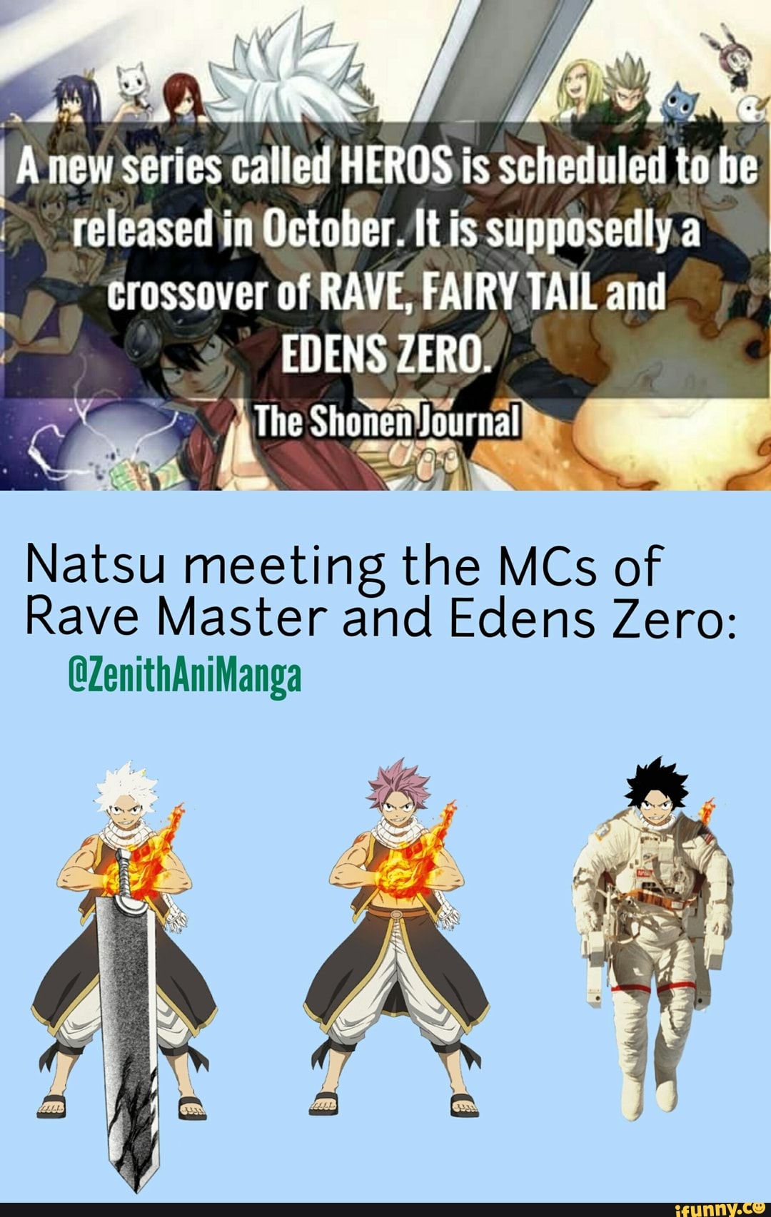 A New Series Called Herbs Is Scheduled To Be Released In October It Is Supposedly A Crossover Of Rave Fairy Tail And Edens Zero Natsu Meeting The Mcs Of Rave Master And