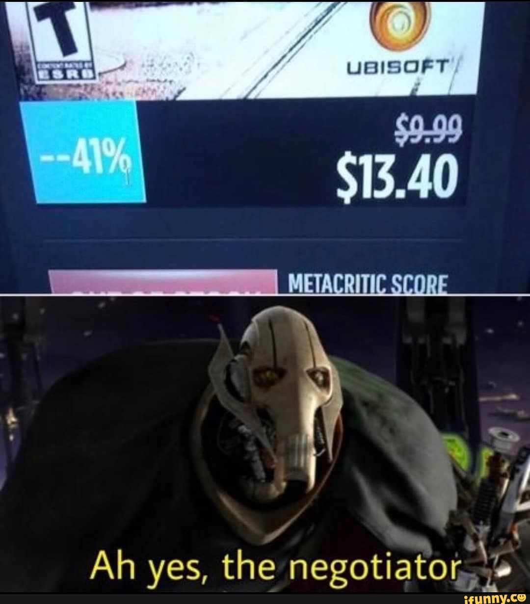 Ah ves, the negotiator.