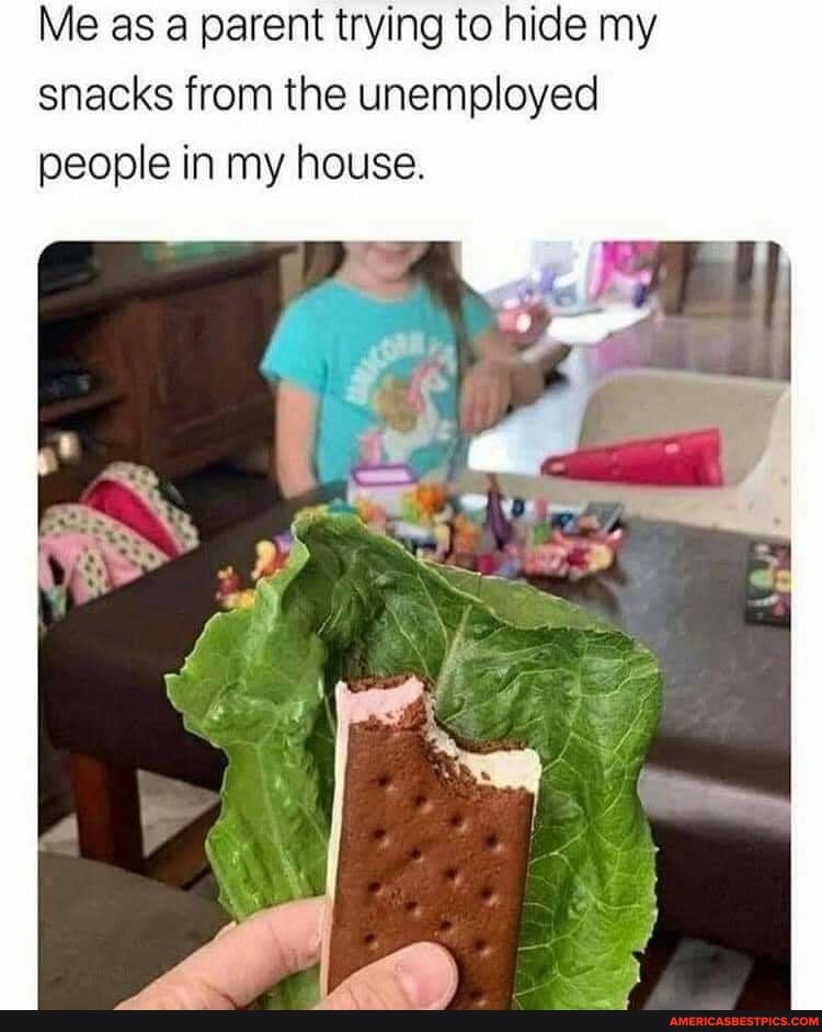 Me as a parent trying to hide my snacks from the unemployed people in my house.