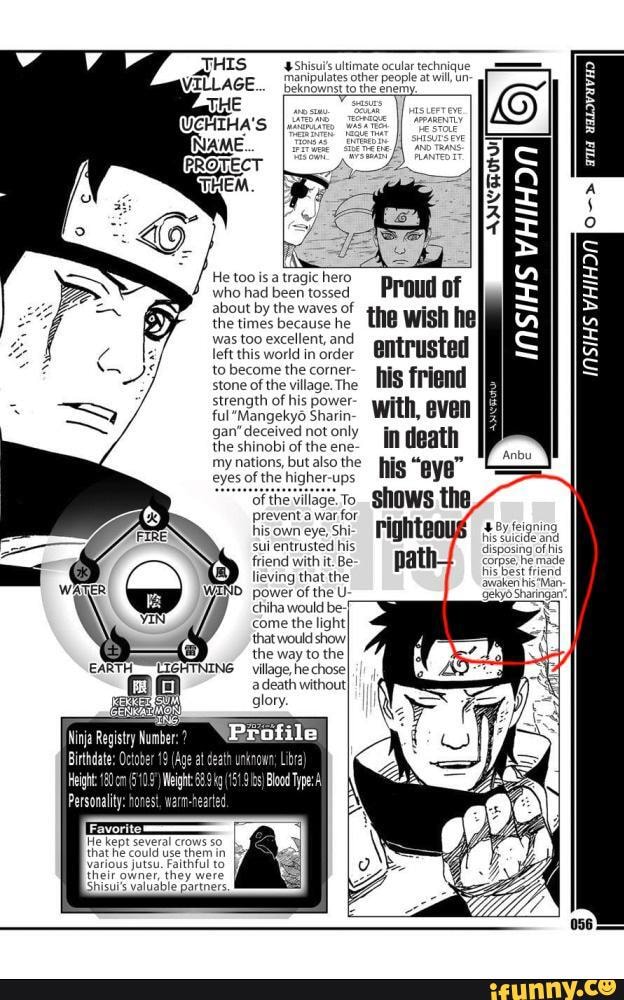 Shisui's ultimate ocular technique wil, un fes other people at wil, un ...