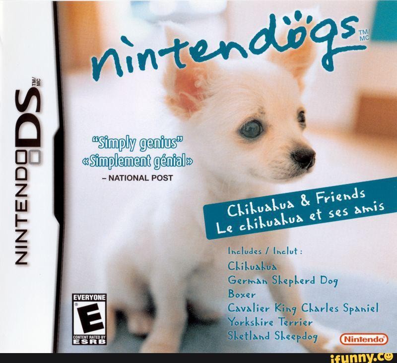 NINTENDOPYS..
oSimplement
NATIONAL POST
et
Includes / Inclut
German Shepherd Dog
Boxer
Cavalier King Charles Spaniel forkshire Terrier
Shetland Sheepdog