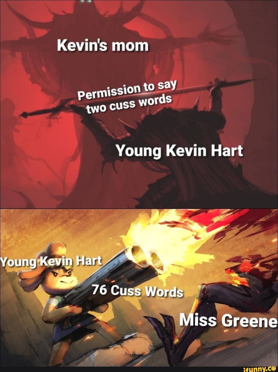 Kevin S Mom Permission To Say Two Cuss Words Young Kevin Hart Young Kevin Hart 76 Cuss Words Miss Greene Ifunny