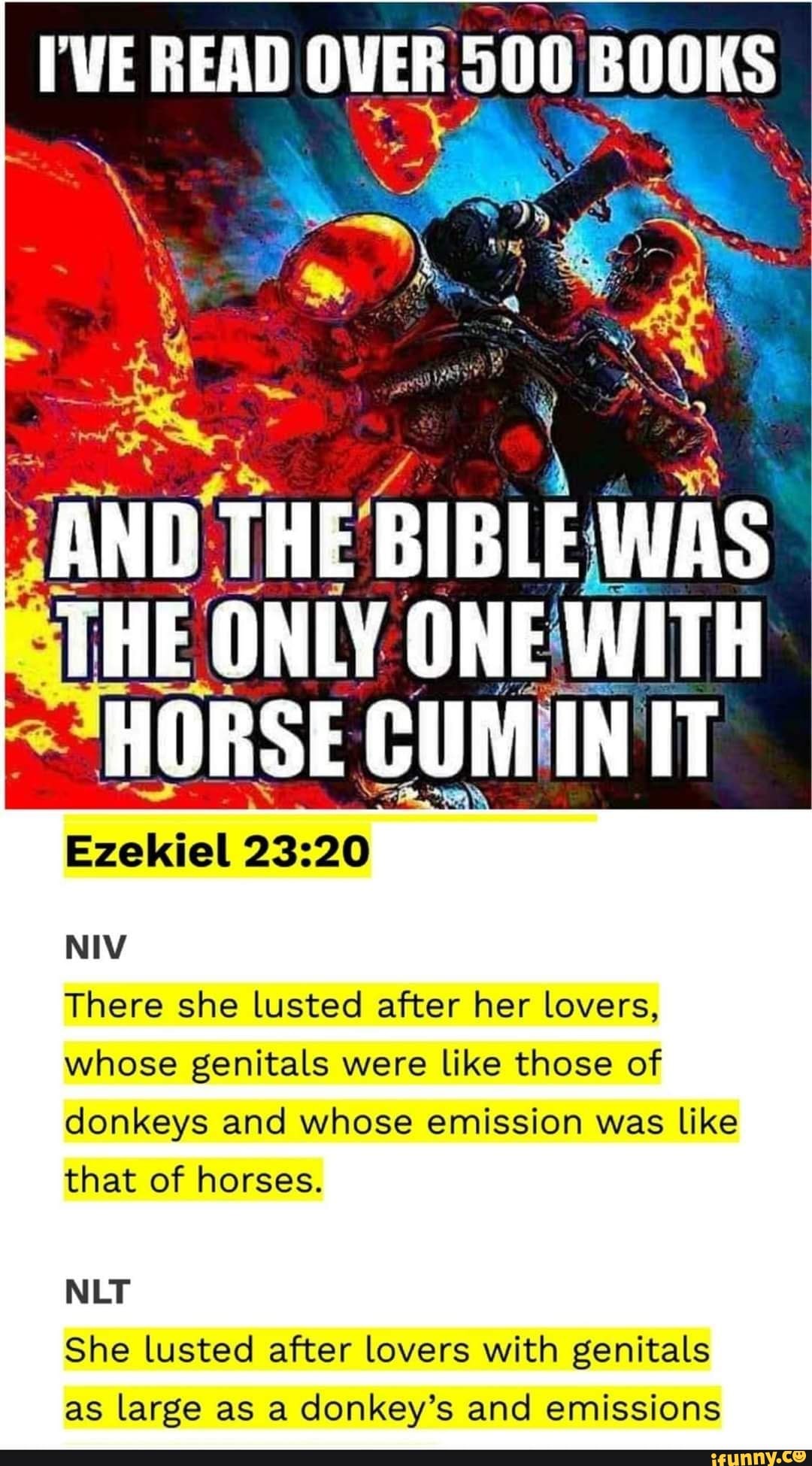 Donkey genitals in the bible