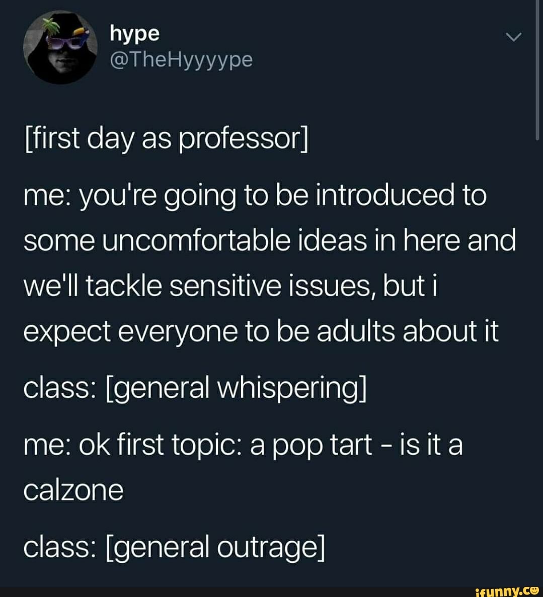 First Day As Professor Me You Re Going To Be Introduced To Some Uncomfortable Ideas In Here And We Ll Tackle Sensitive Issues But I Expect Everyone To Be Adults About It Class General - tart finds chicken man roblox