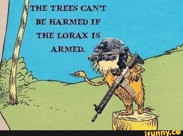 BE HARMED IF THE LORAX IS
THE TREES CAN'T