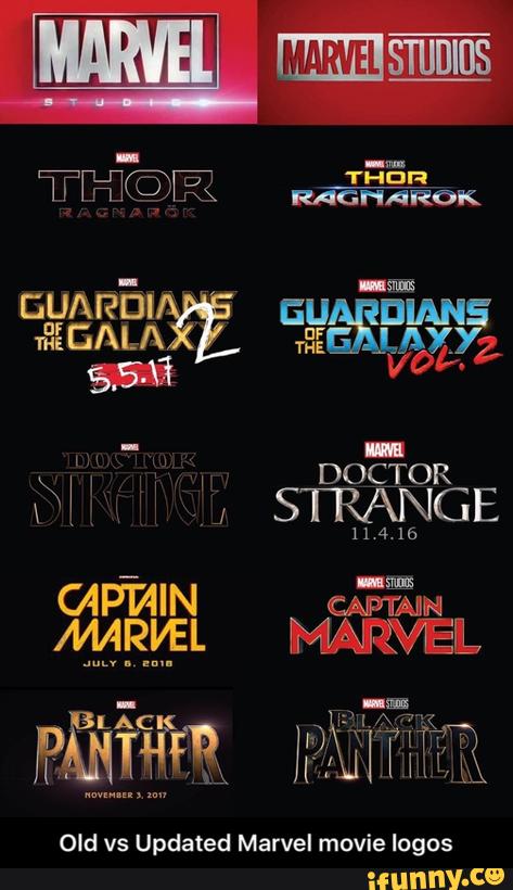 Old vs Updated Marvel movie logos - Old vs Updated Marvel movie logos - )