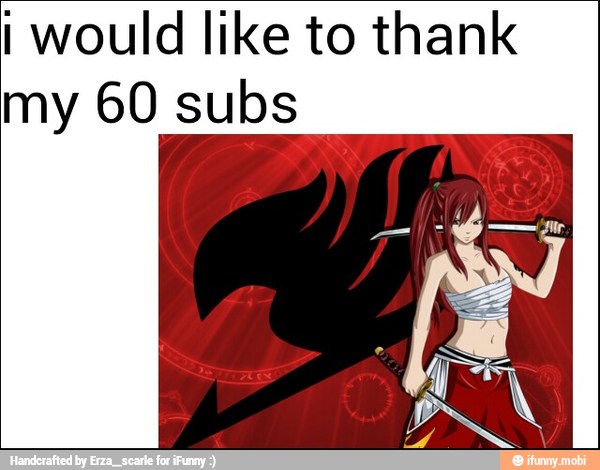 i would like to thank
my 60 subs
