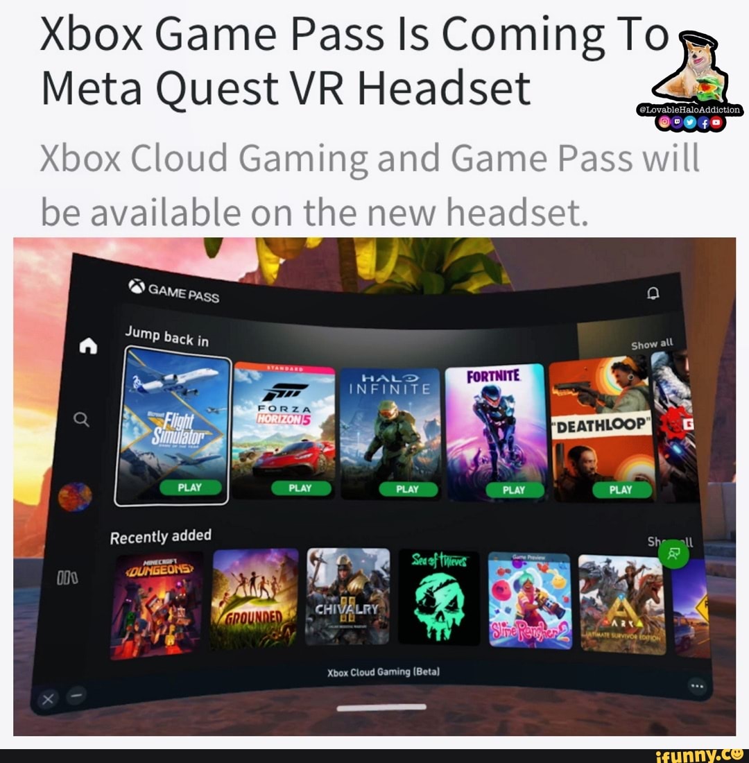 Xbox Cloud Gaming (Beta) on Meta Quest, Quest VR Games