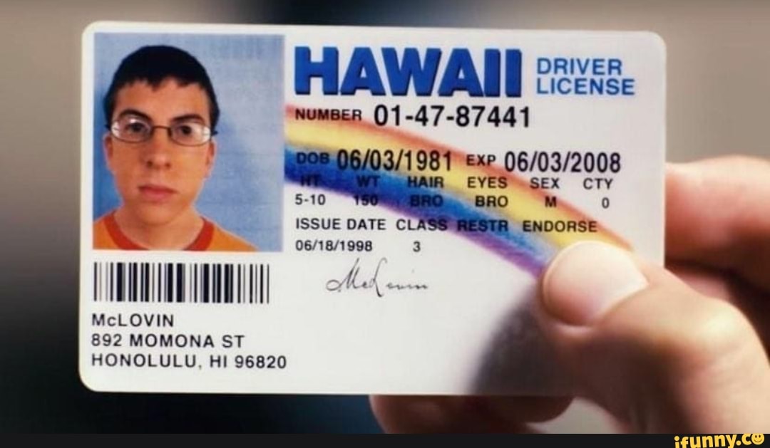 Hawaii driver license что это