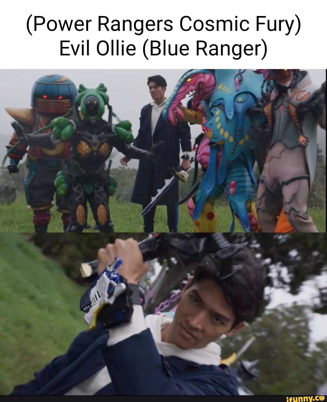 (Power Rangers Cosmic Fury) Evil Ollie (Blue Ranger) - iFunny