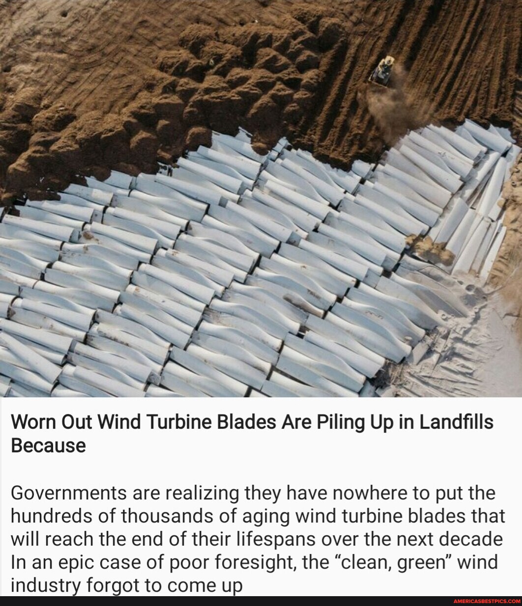 Worn Out Wind Turbine Blades Are Piling Up In Landfills Because ...