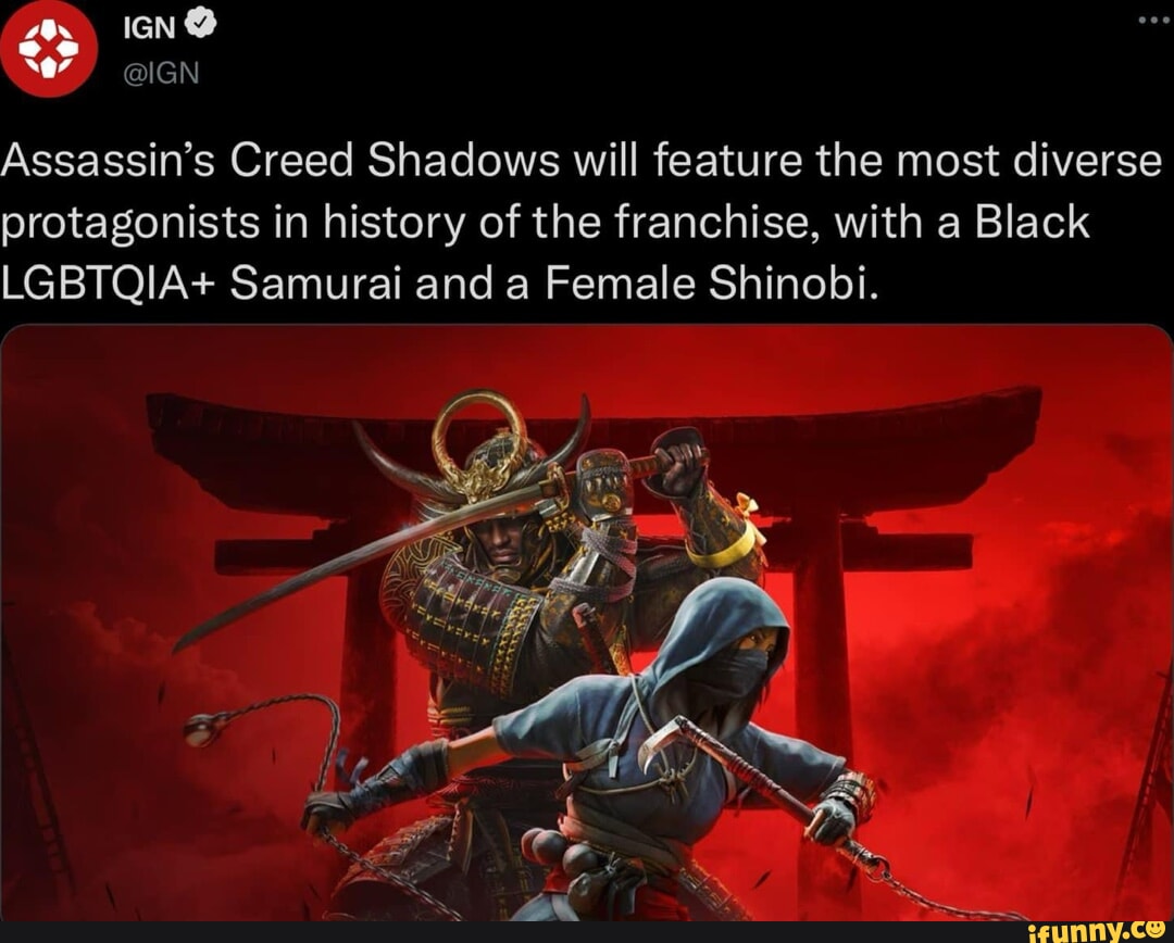 @IGN Assassin's Creed Shadows will feature the most diverse ...