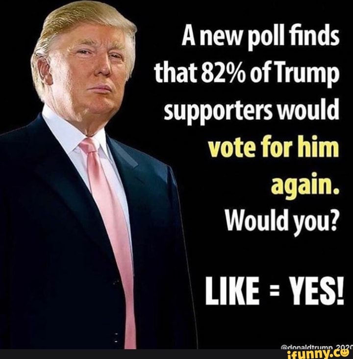 * A New Poll ﬁnds That 82% Of Trump Supporters Would Vote For Him Again ...