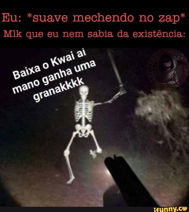 Eu: "suave mechendo no zap* que eu nem sabia, da existência: