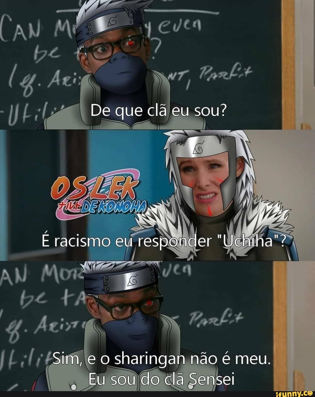 Mu
be
De que clá eu sou?
racismo eu responder "Uchiha"?
Sim, sharingan não meu.
Eu sou do clã sei