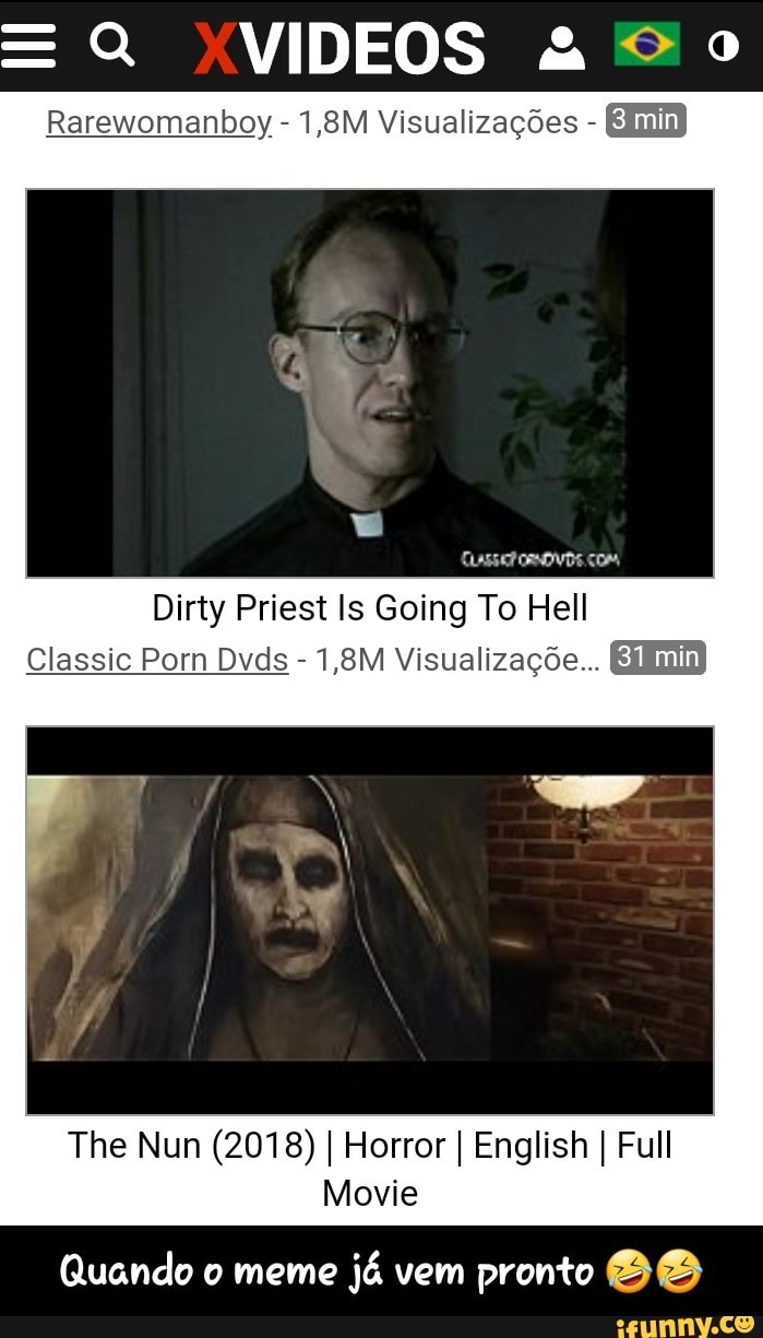 Q YVIDEOS 490 Rarewomanboy ED Dirty Priest Is Going To Hell Classic Porn  Dvds The Nun (