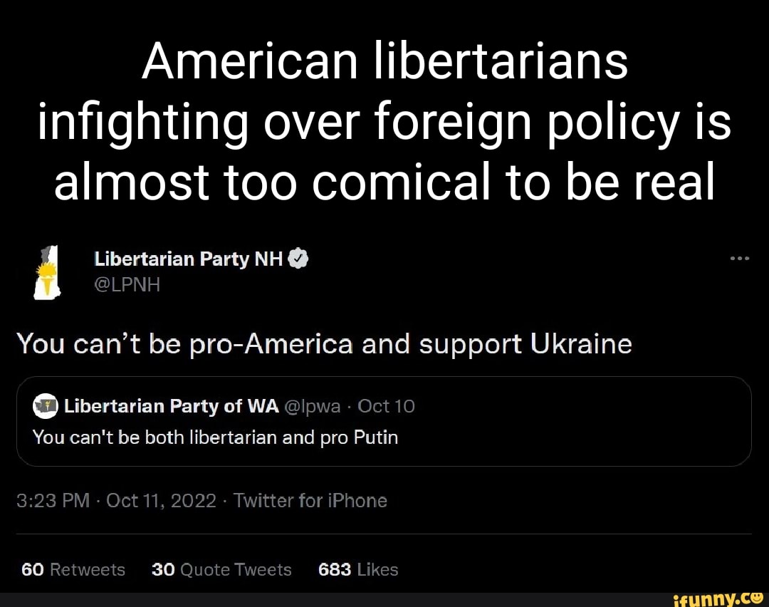 American libertarians infighting over foreign policy is almost too ...