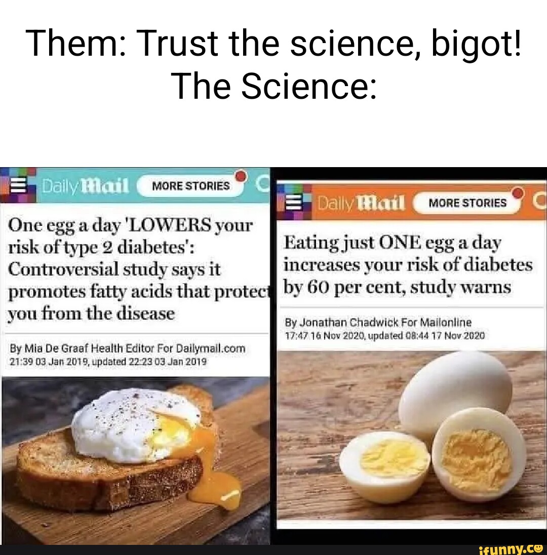 Them: Trust The Science, Bigot! The Science: Daily Mail Cc - MORE ...