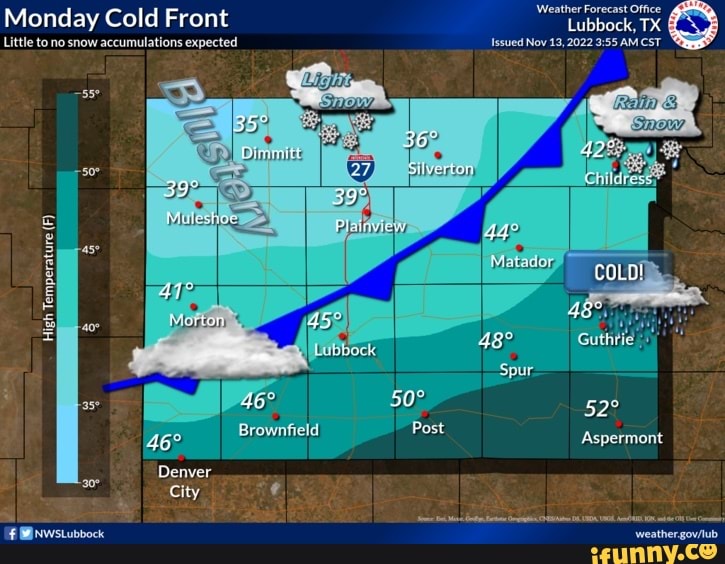 Monday Cold Front Little to no snow accumulations expected Weather